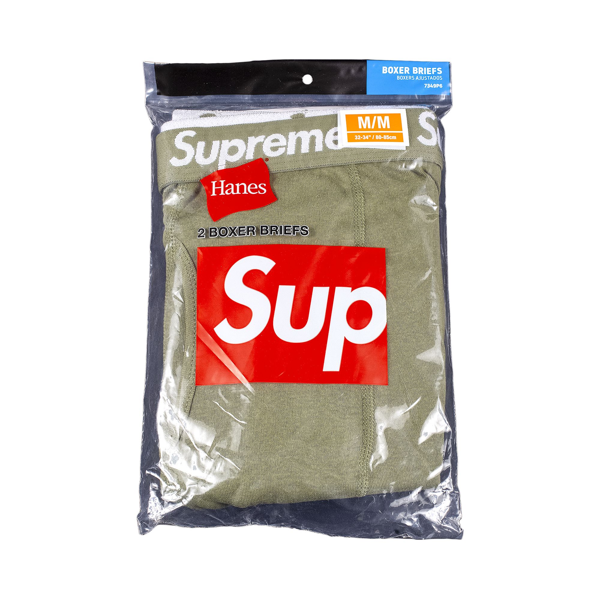 Supreme x Hanes Boxer Briefs (2 Pack) 'Olive' | Green | Men's Size L