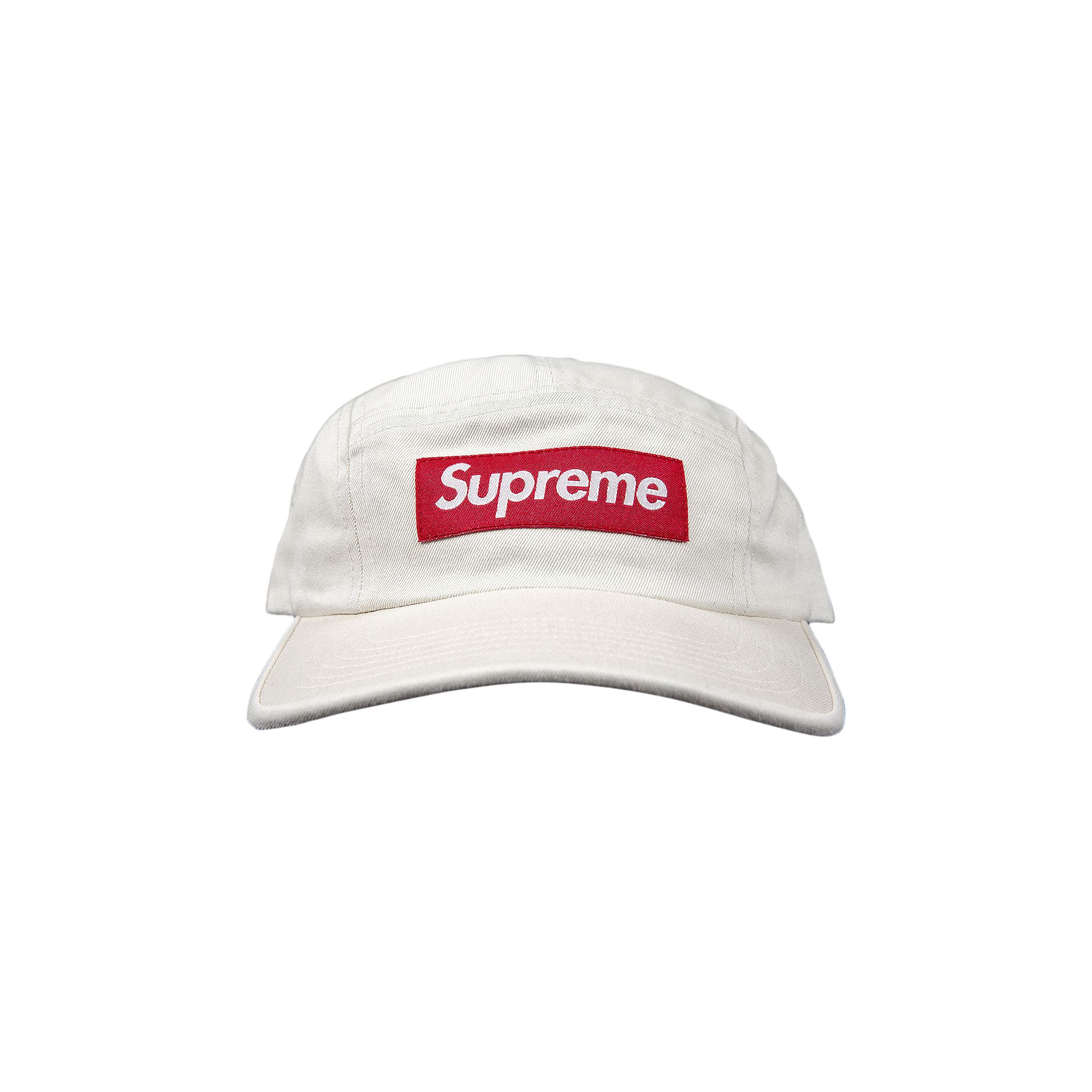 Supreme Washed Chino Twill Camp Cap 'Stone' | White | Men's Size Onesize