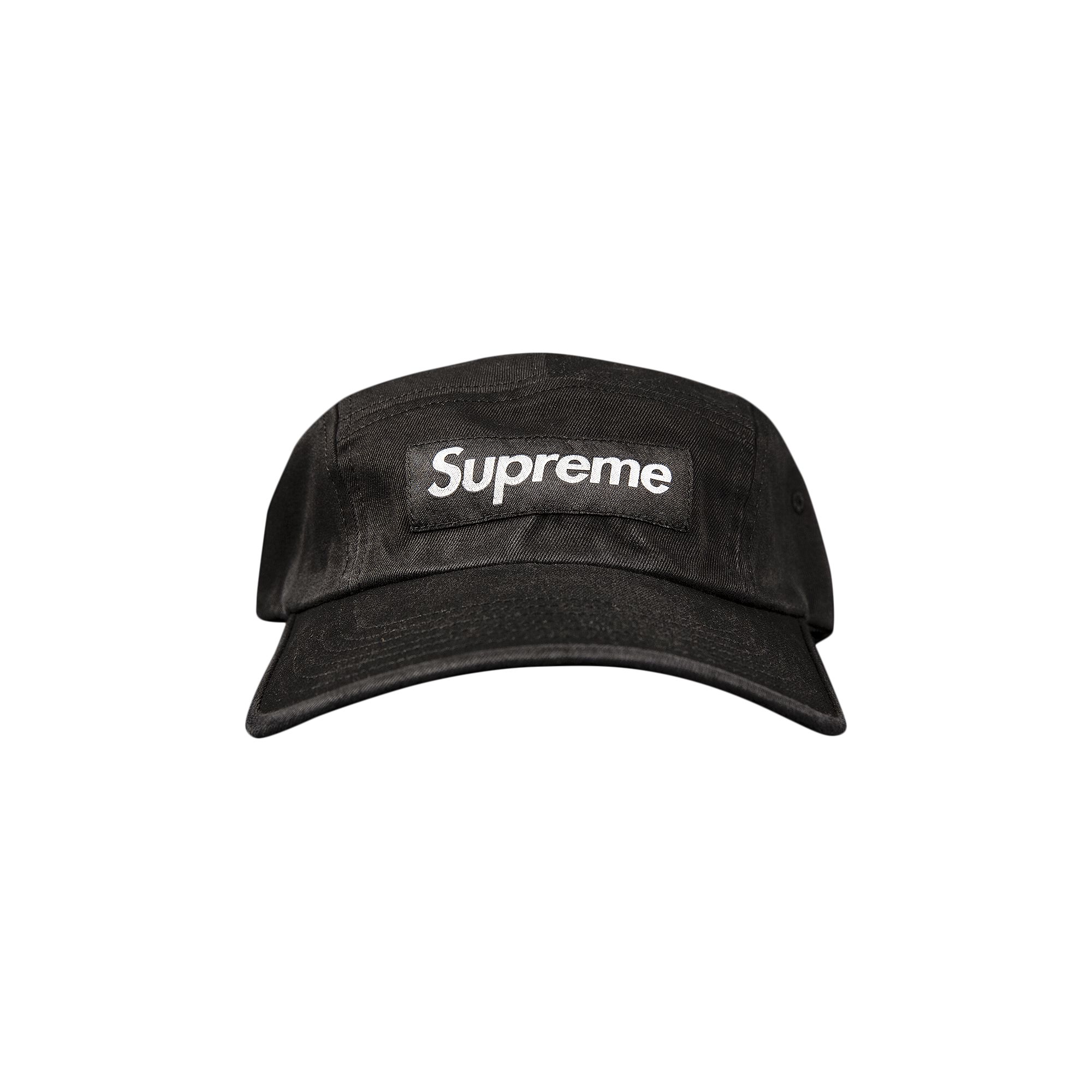 Supreme Washed Chino Twill Camp Cap 'Black' | Men's Size Onesize