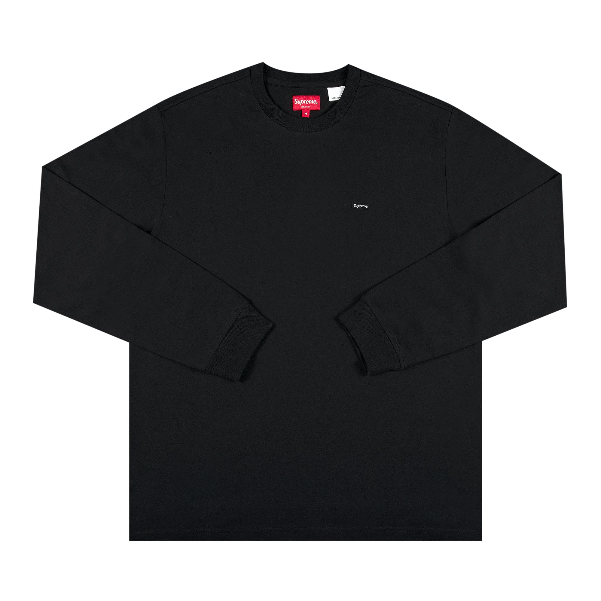 Supreme Small Box Long-Sleeve Tee 'Black' | Men's Size L