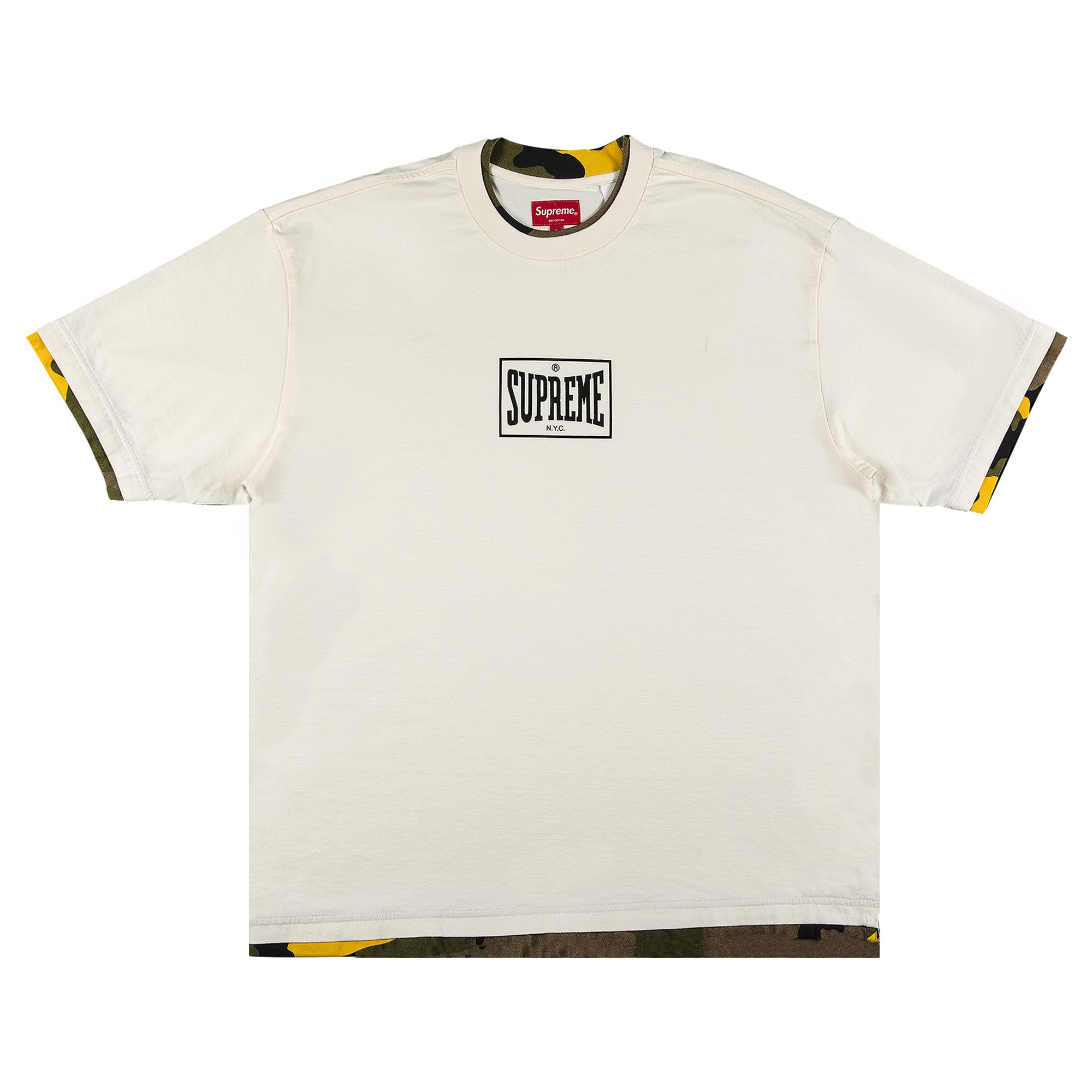 Supreme Layered Short-Sleeve Top 'Natural' | Cream | Men's Size L