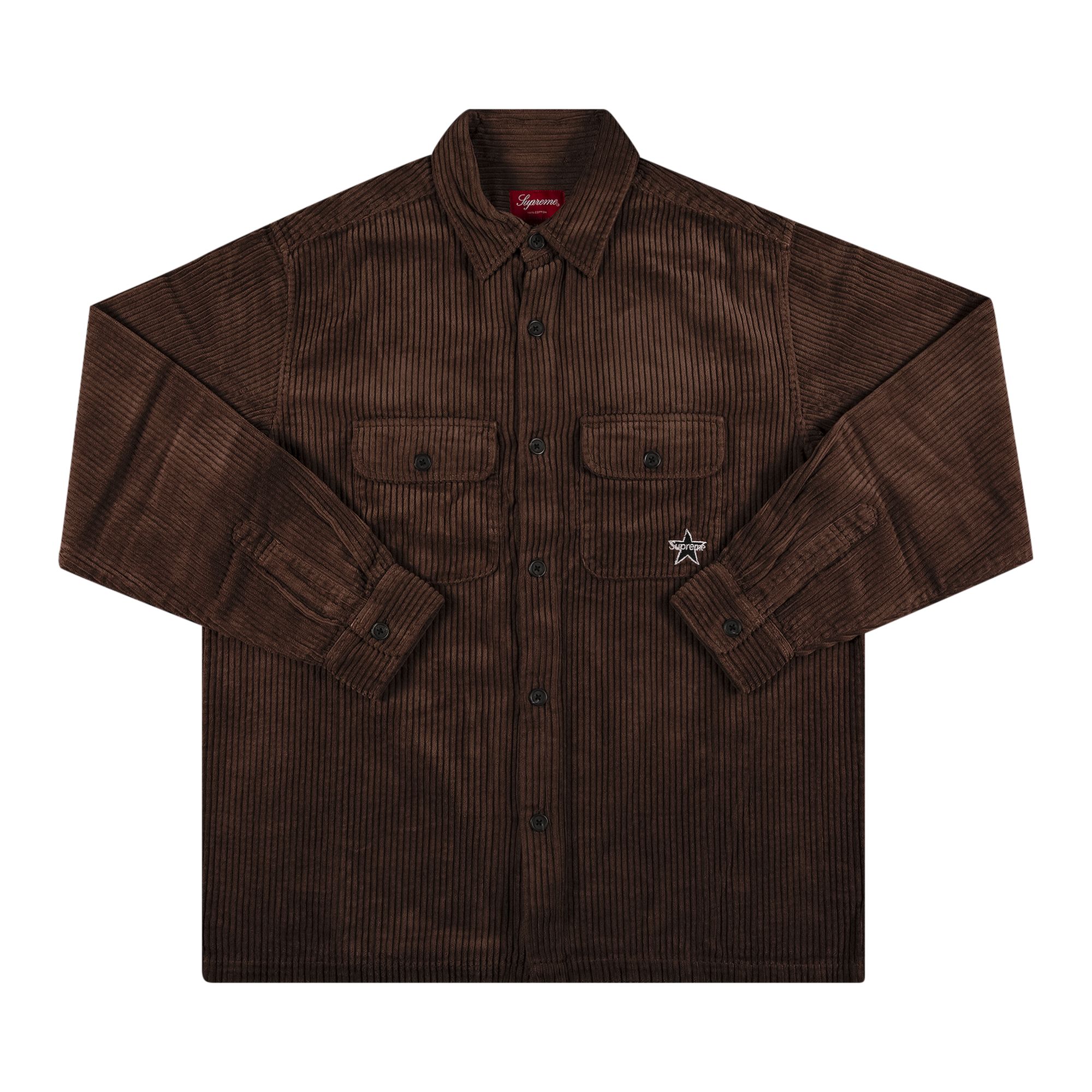 Supreme Corduroy Shirt 'Brown' | Men's Size S