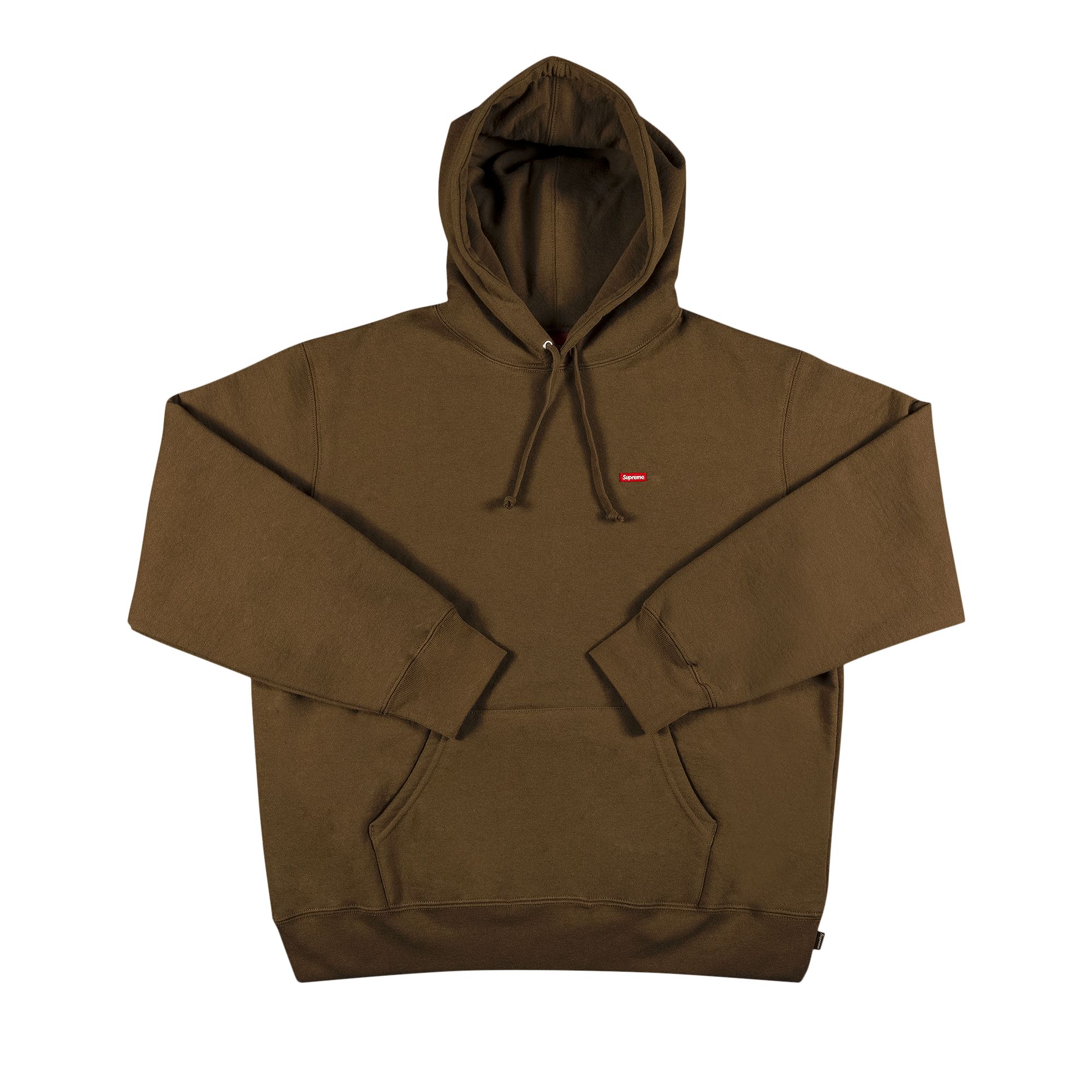 Supreme Small Box Hooded Sweatshirt 'Olive Brown' | Men's Size XL