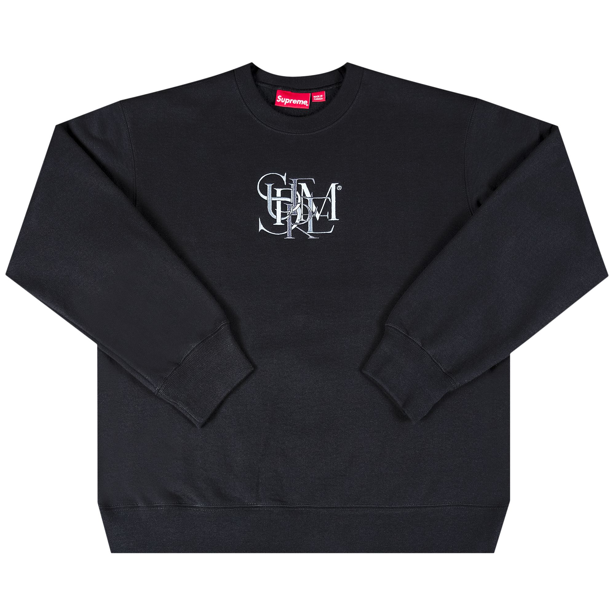 Supreme Overlap Crewneck 'Black' | Men's Size XL