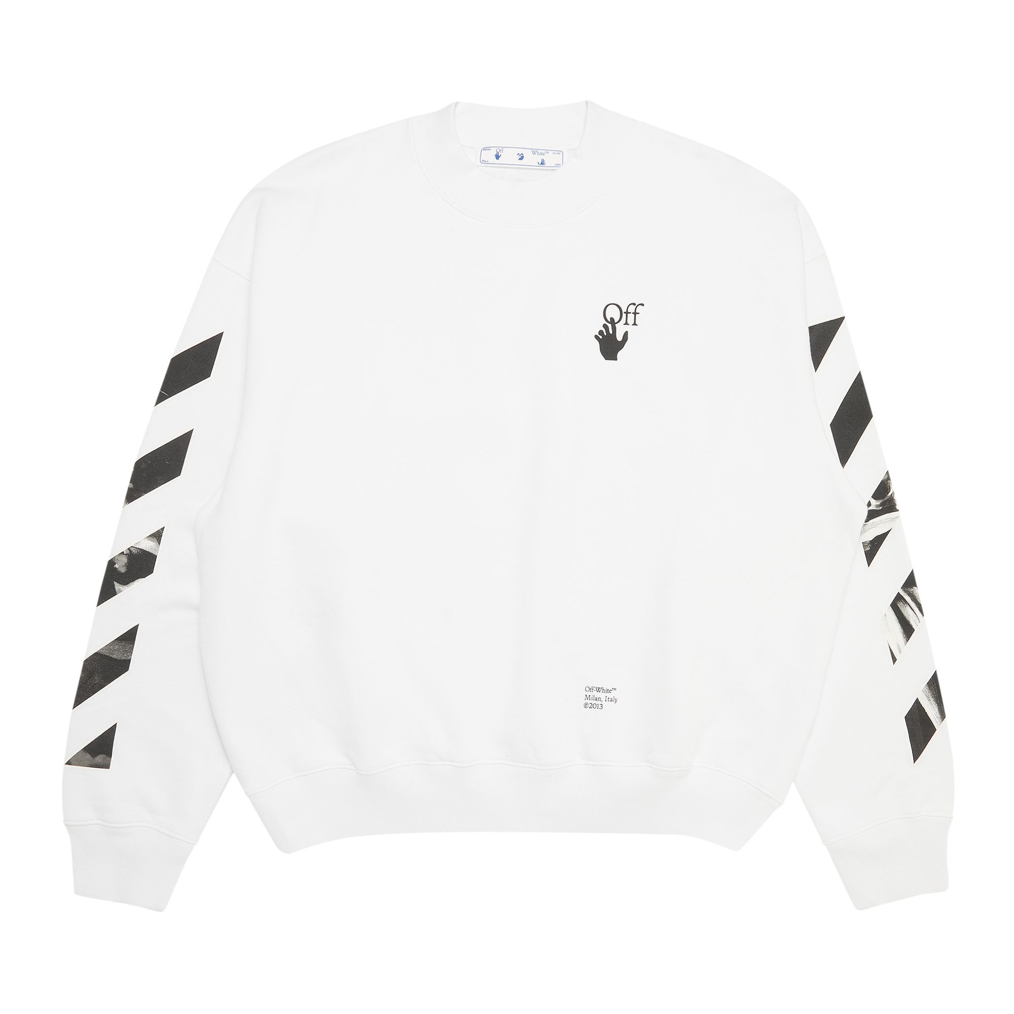 Off-White Carav Arrow Skate Crewneck 'White/Black' | Men's Size XS