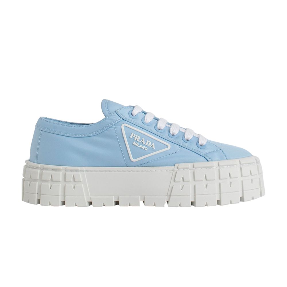 Pre-owned Prada Wmns Gabardine Wheel Platform 'light Blue'