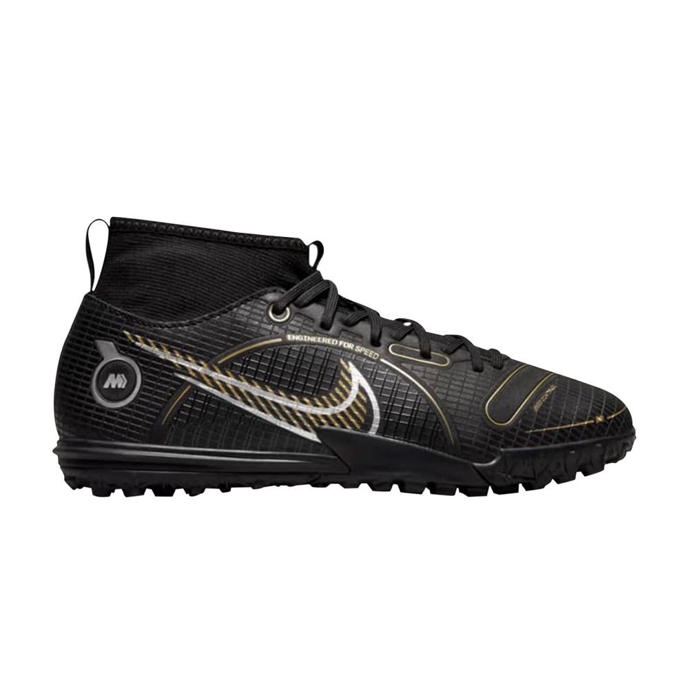 Nike Mercurial Superfly 8 Academy TF GS 'Black Metallic Gold' | Kid's Size 3