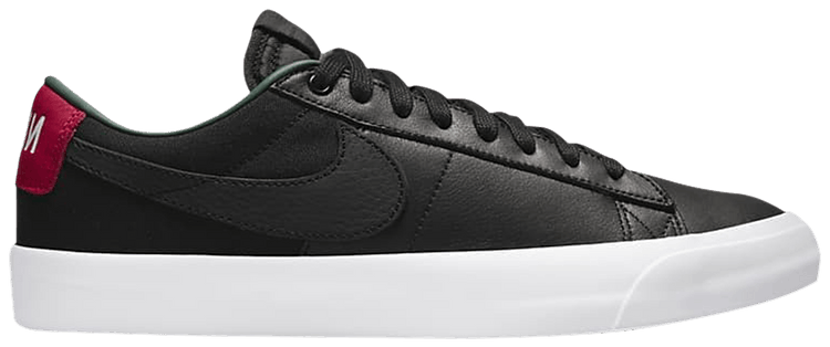 Nike blazer low hot sale black leather