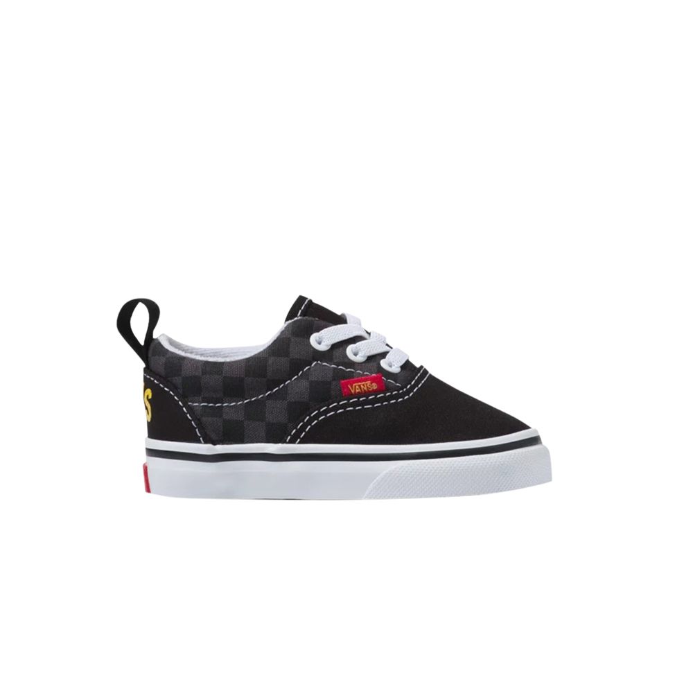 Vans Era Elastic Lace Toddler 'Flame Logo Repeat' | Black | Infant Size 5.5
