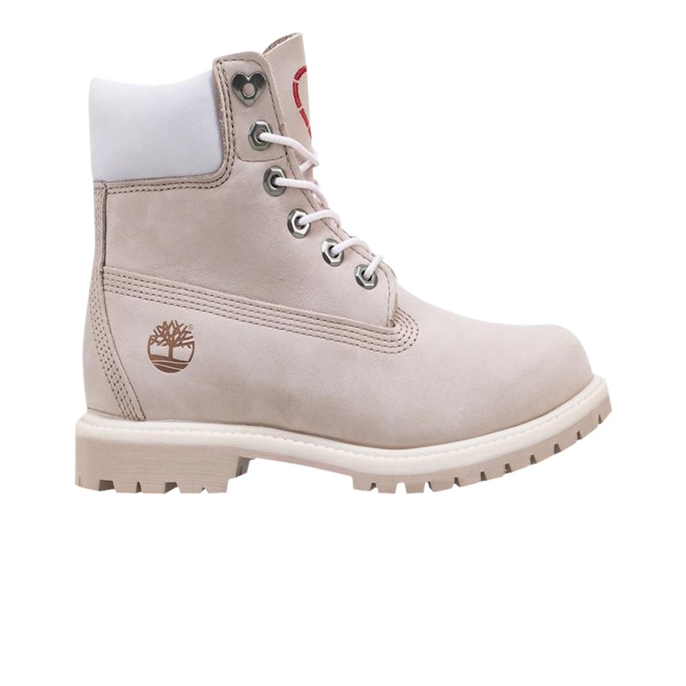 Pre-owned Timberland Wmns 6 Inch Boot 'love Collection - Light Pink'