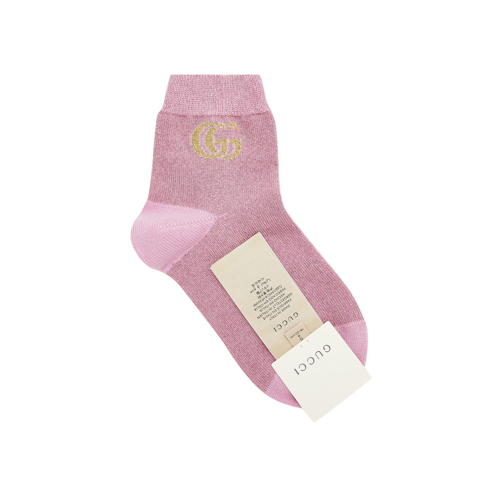 Pre-owned Gucci Metallic Socks 'roseate/yellow'