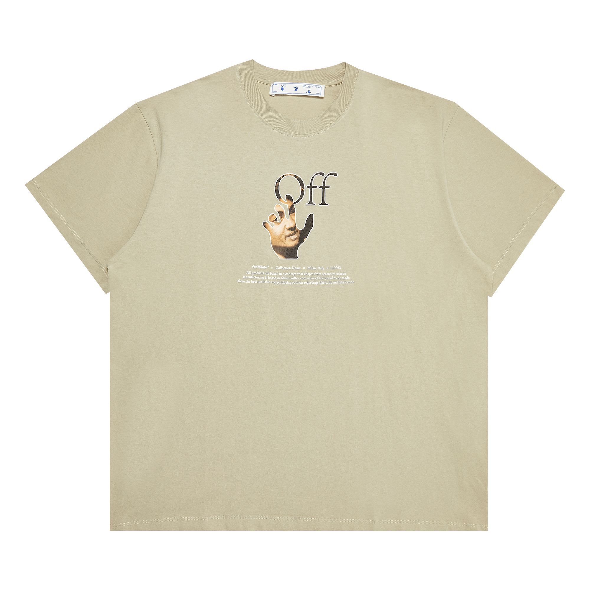 Pre-owned Off-white Carav Hand Short-sleeve Over Tee 'abbey Stone' | Grey | Men's Size Xxs In Gray