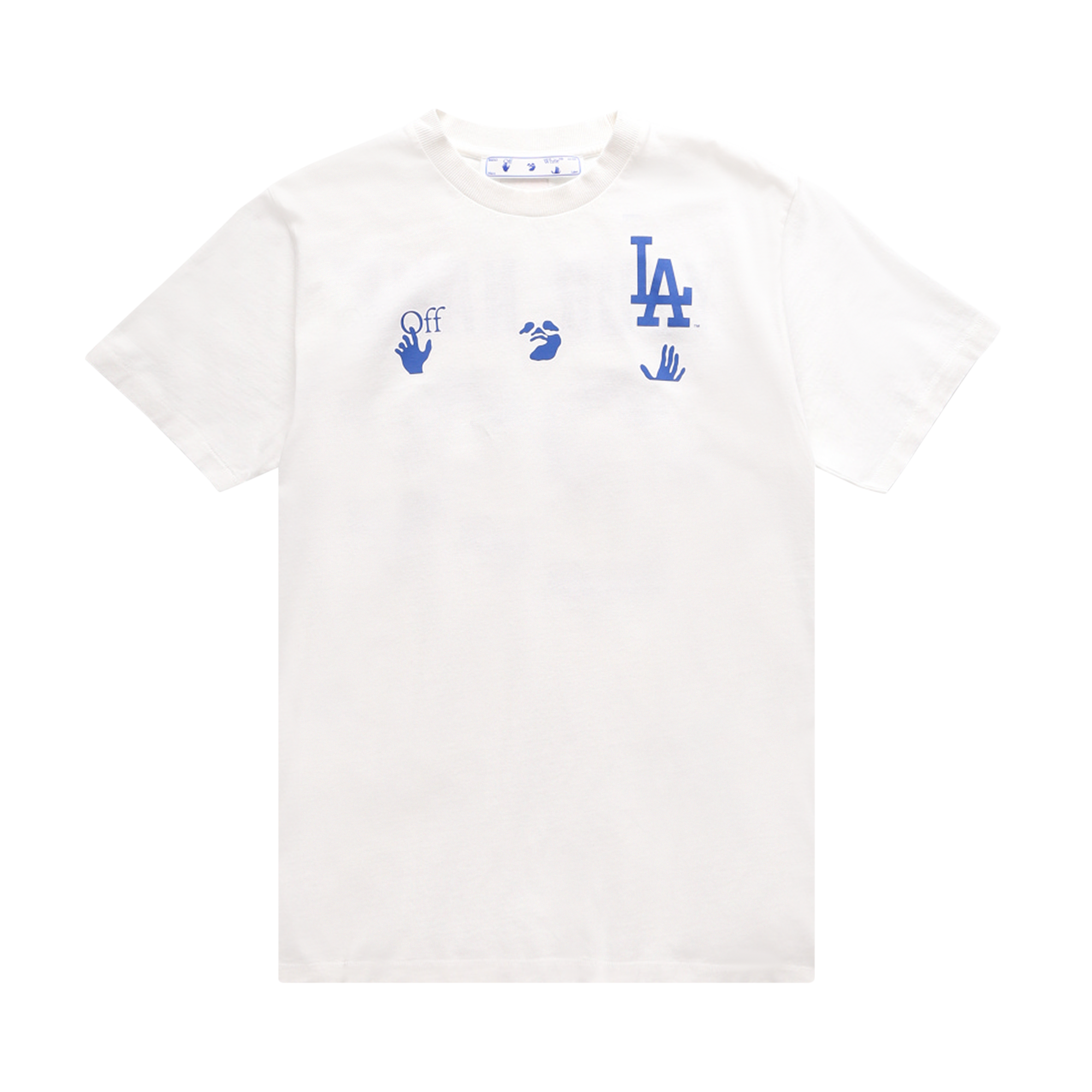 Pre-owned Off-white X Mlb Los Angeles Dodgers Tee 'cream/blue'