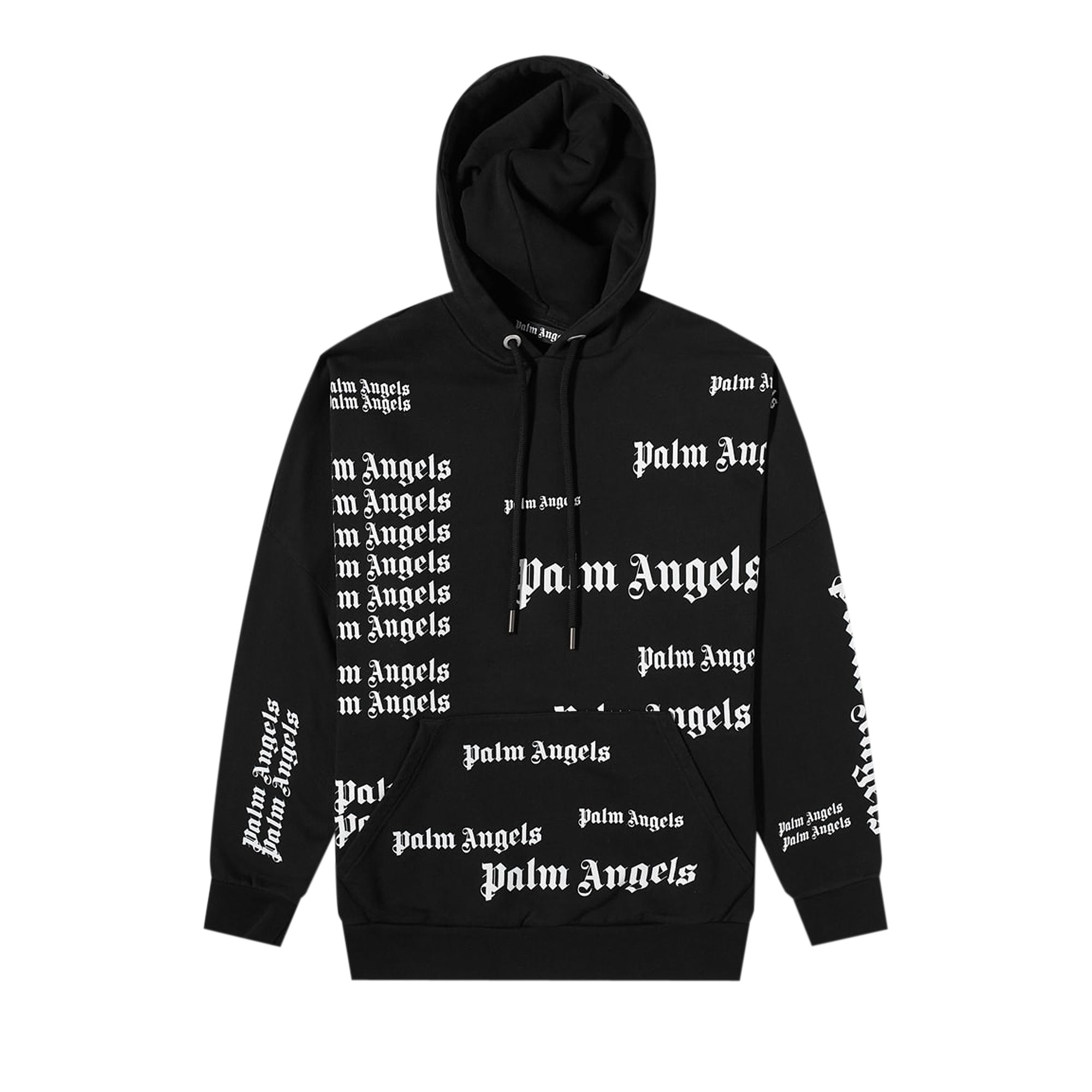 Palm Angels Ultra Logo Over Hoodie 'Black/White' | Men's Size XL