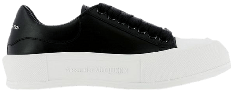 Alexander McQueen Wmns Deck Plimsoll 'Black White'