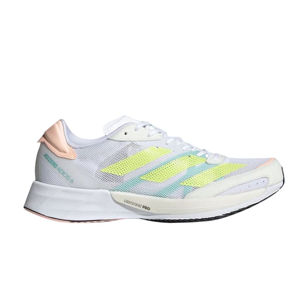 Pre-owned Adidas Originals Wmns Adizero Adios 6 'white Pulse Lime'