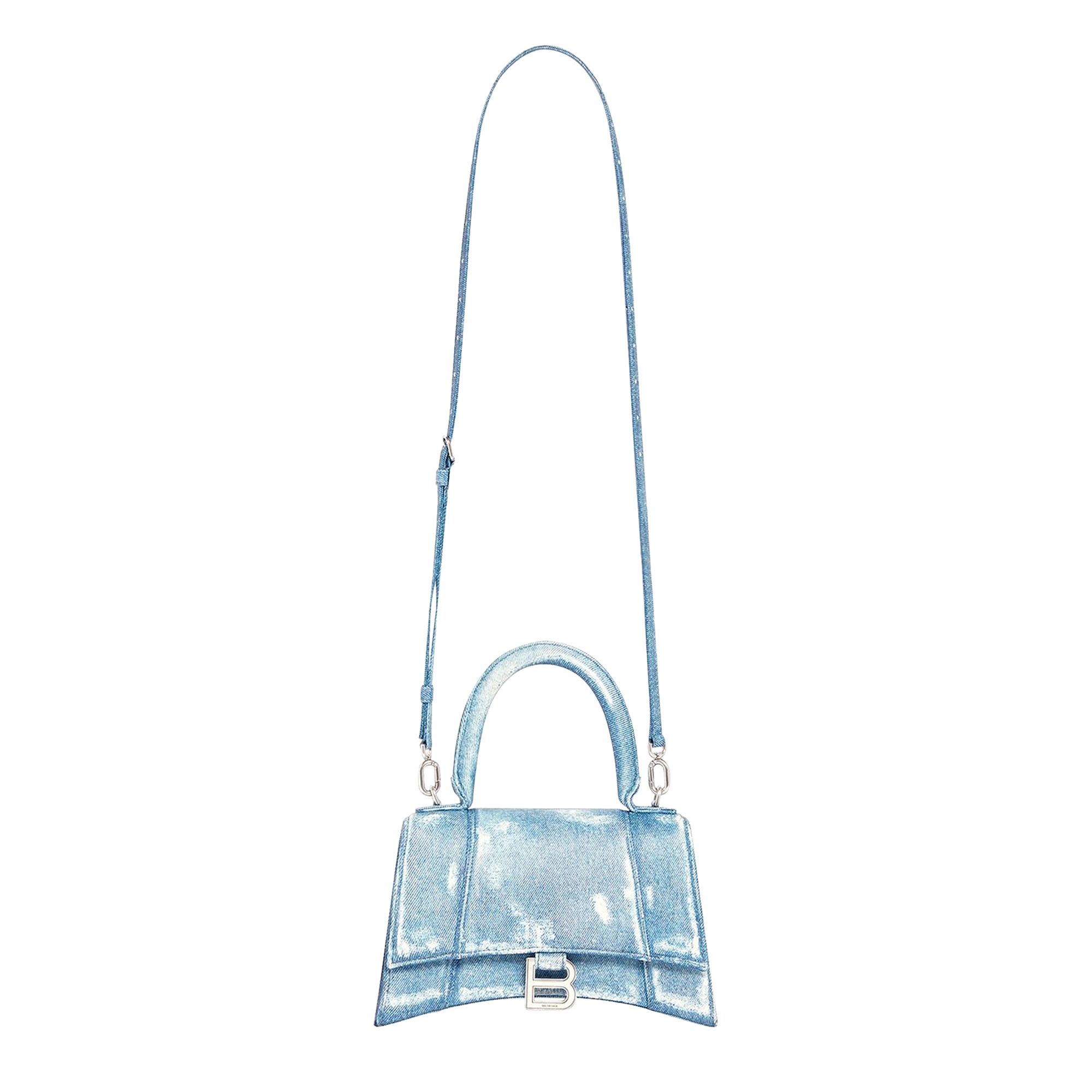 Pre-owned Balenciaga Denim Hourglass Small Handbag 'indigo' | Blue | Women's Size Onesize