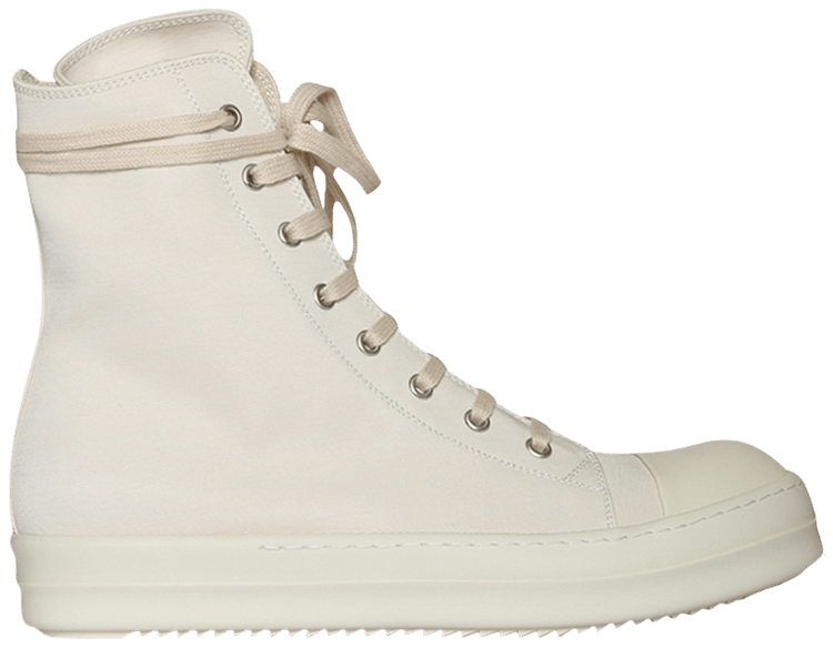 レディース*RICK OWENS* ハイトップレザースニーカー ホワイト RICK OWENS | HI SNEAKERS