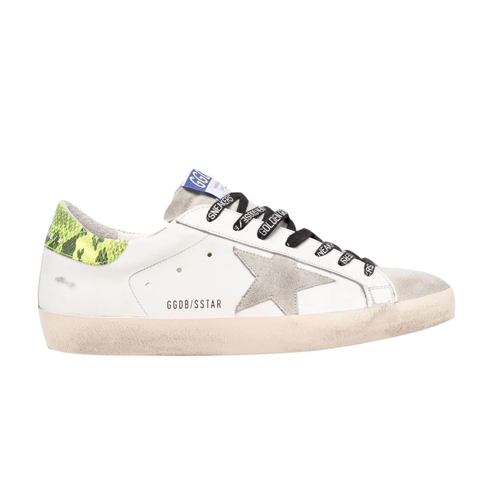 Pre-owned Golden Goose Superstar 'white Green Python' | Men's Size 42