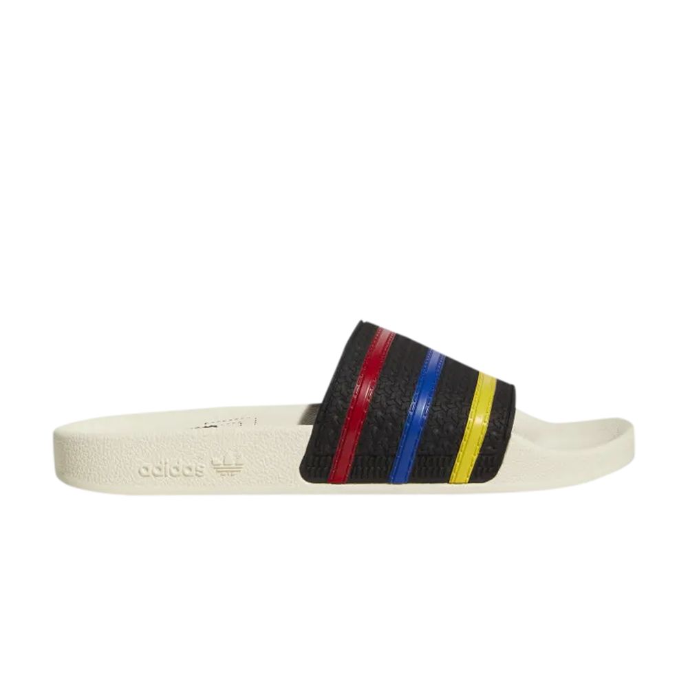 Pre-owned Adidas Originals Adilette Slide 'black Team Power Red'