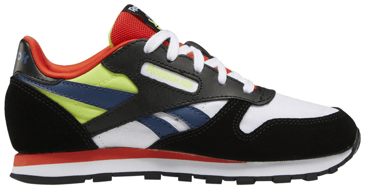 Reebok Classic Leather Little Kid Black Dynamic Red