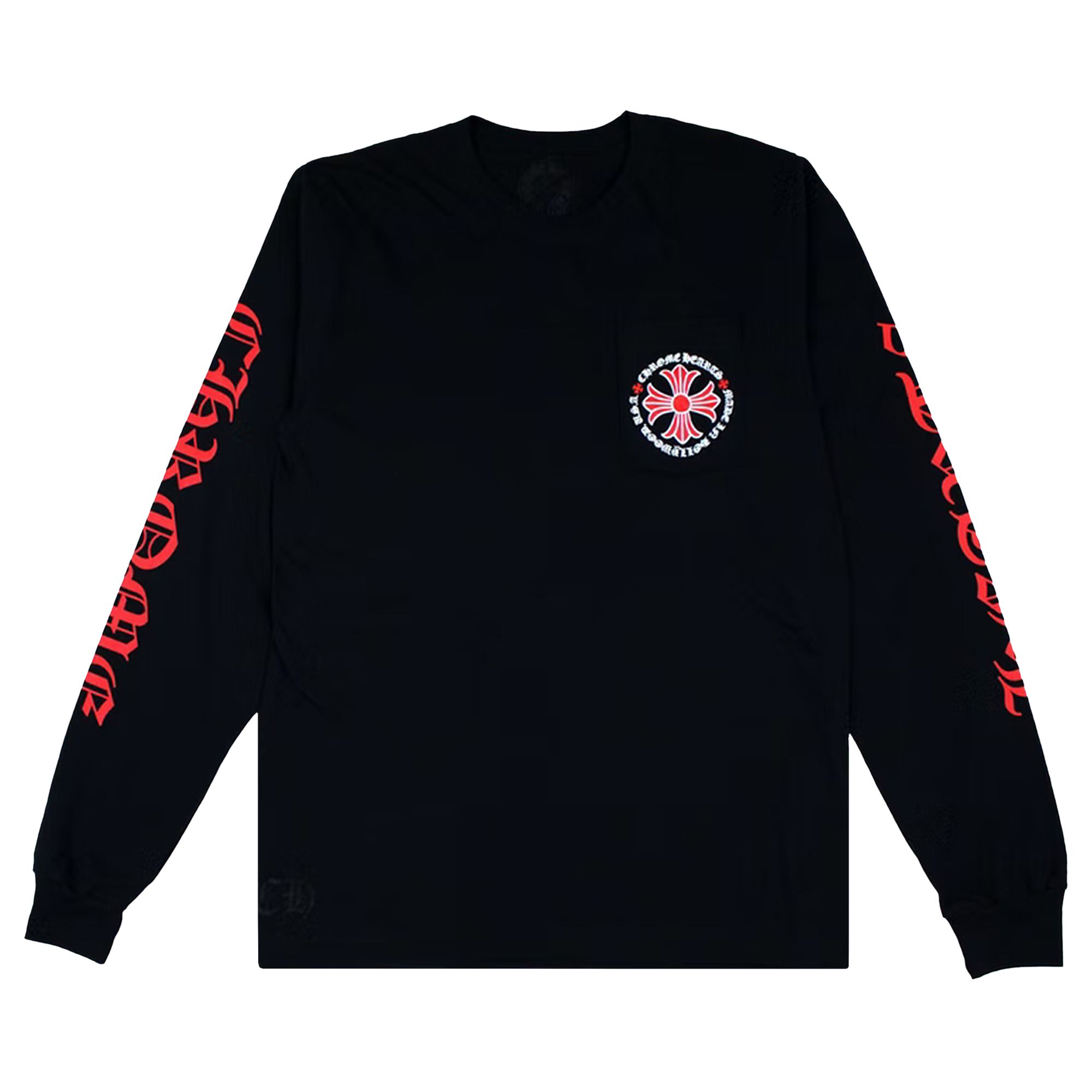 Chrome Hearts Made In Hollywood Plus Cross Long-Sleeve T-Shirt 'Black/Red' | Men's Size M