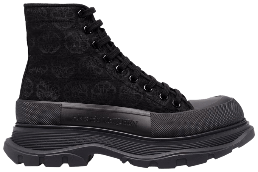 Buy Alexander McQueen Tread Slick Boots 'Black Floral' 662675 W4Q32