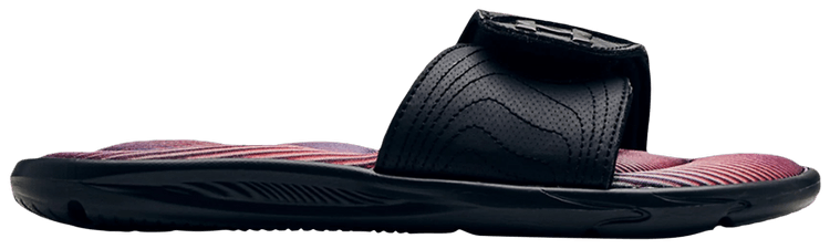 Under Armour Wmns Ignite 6 Graphic Footbed Slide Black Metallic Ore
