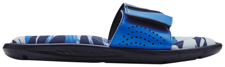 Under Armour Ignite 6 Graphic Footbed Slide GS Academy Blue Circuit