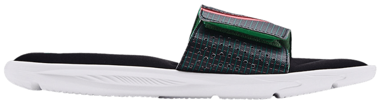 Under Armour Ignite 6 Graphic Strap Slide Black Cerise