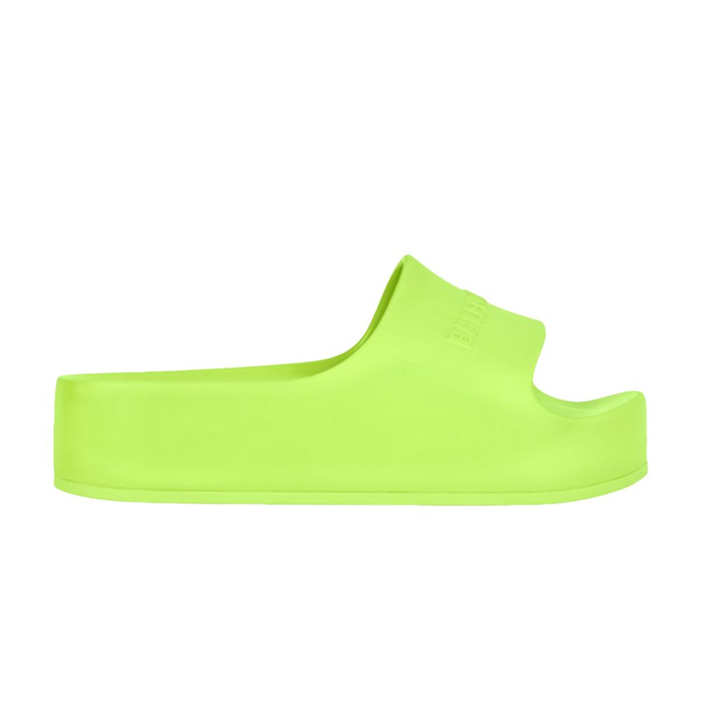 Pre-owned Balenciaga Wmns Chunky Slides 'neon Green' | Women's Size 38