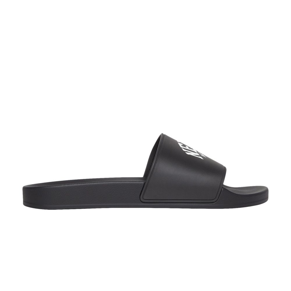 Pre-owned Balenciaga Pool Slides 'cities New York - Black' | Men's Size 39