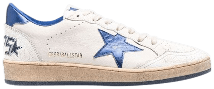 スニーカー Golden Goose (GWF00126 F007598 81225 WHITE BLUE SILVER) Buy Golden Goose Wmns Ball Star 'White Blue' - GWF00117
