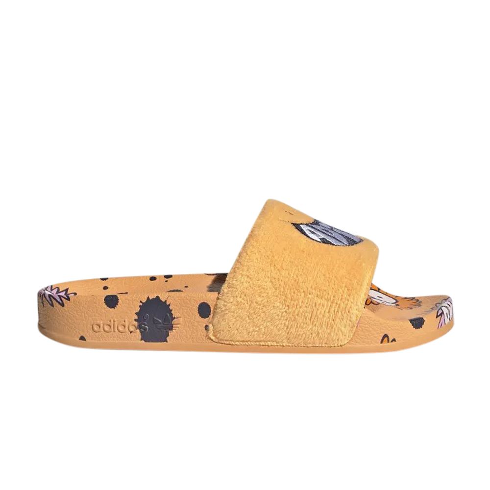 Pre-owned Adidas Originals Adidas Kevin Lyons X Adilette Slide J 'monster' | Orange | Kid's Size 5