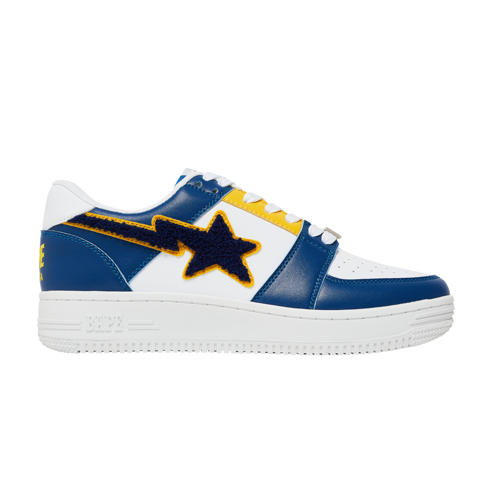 Pre-owned Bape Sta Low 'patched Navy' In Blue