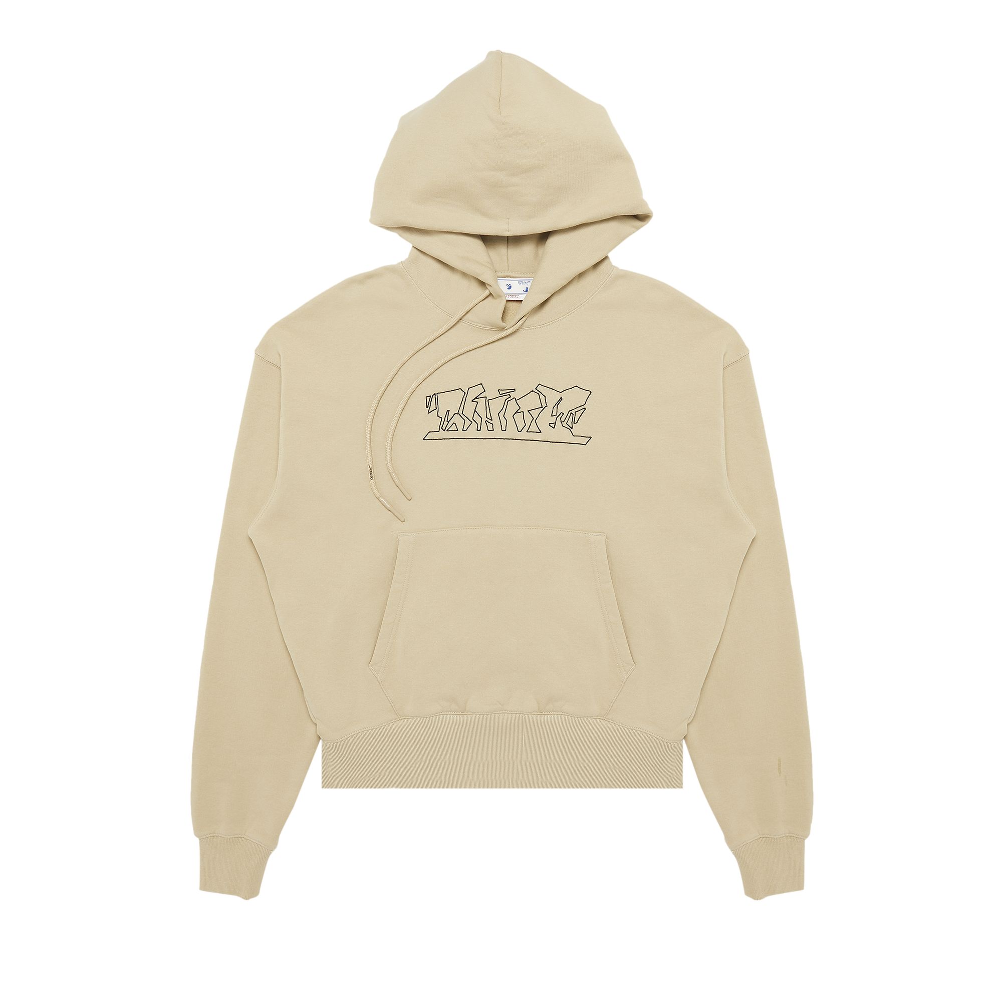 Pre-owned Off-white Figure Of Speech Over Hoodie 'dark Sand' In Tan