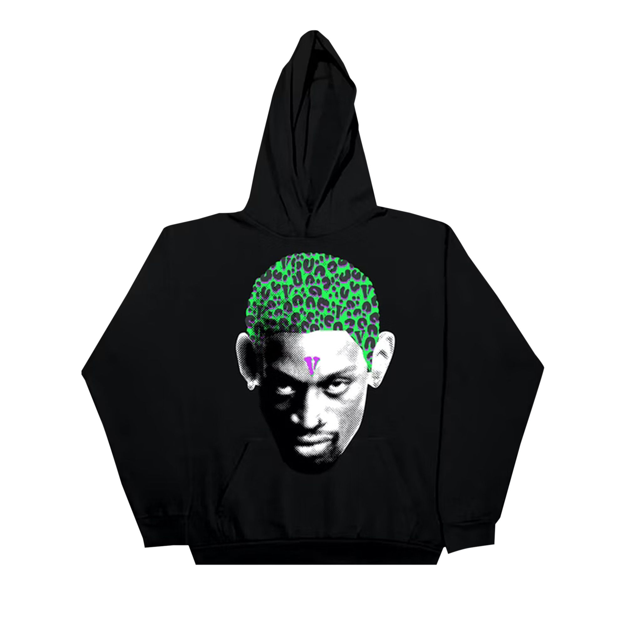 Vlone x Rodman Cheetah Hoody 'Black' | Men's Size M