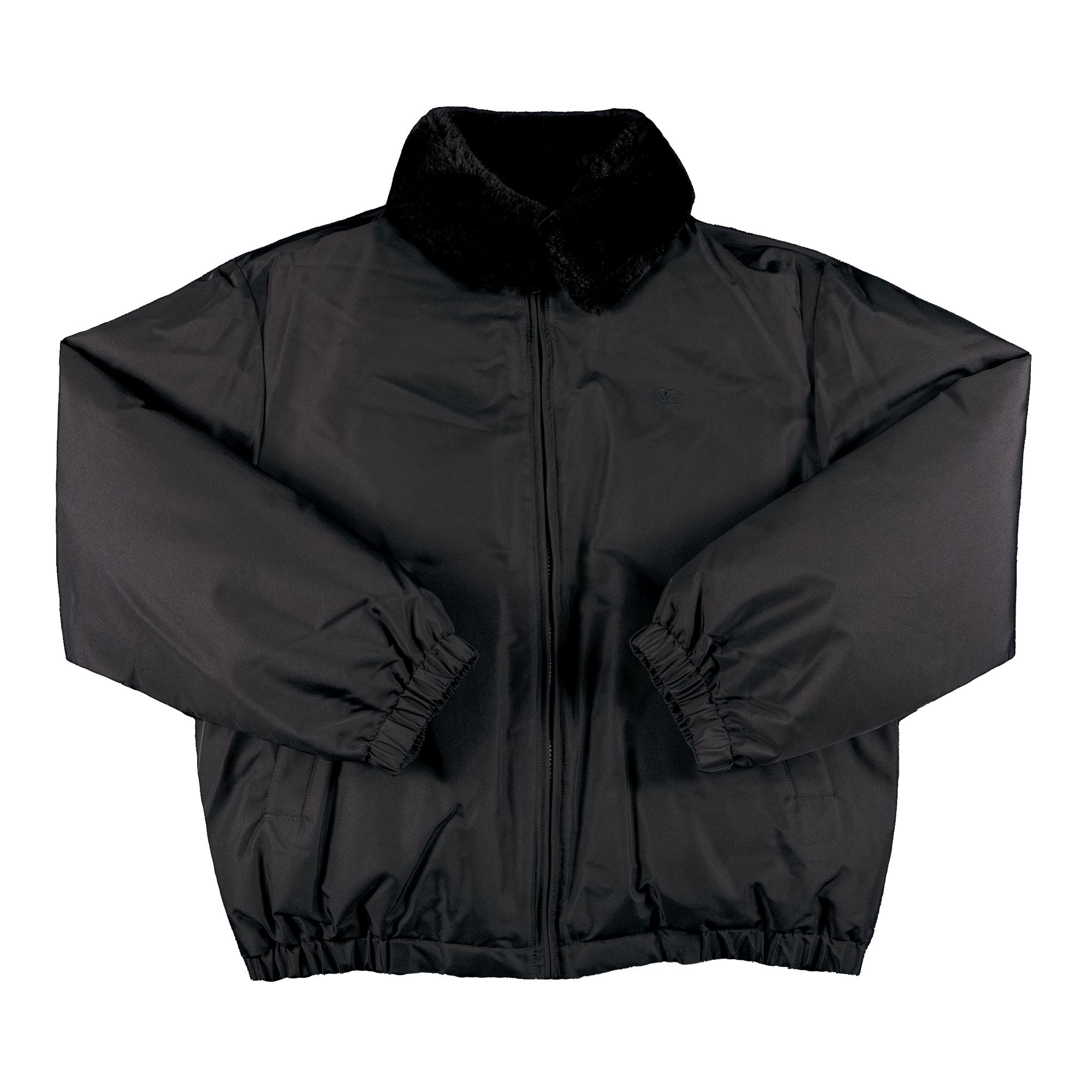 Supreme x Burberry Shearling Collar Down Puffer Jacket 'Black' | Men's Size S