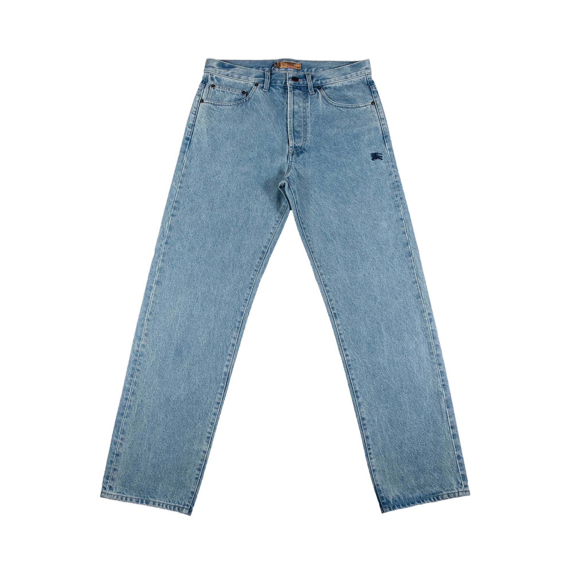 Supreme x Burberry Regular Jean 'Washed Blue' | Men's Size 34