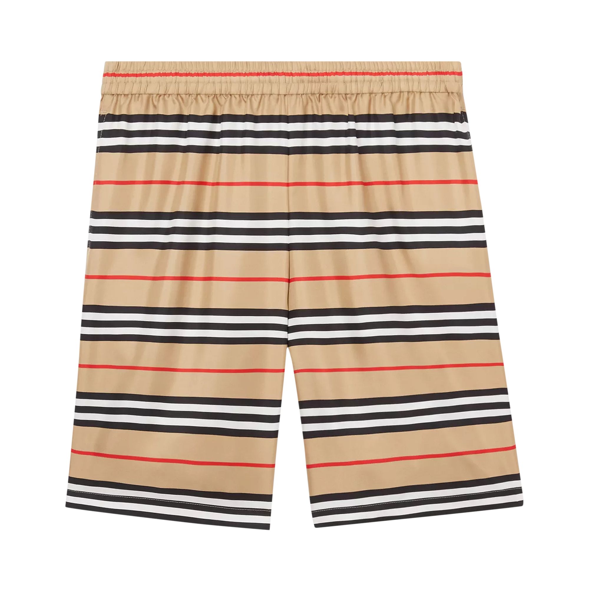 Supreme x Burberry Icon Stripe Silk Twill Shorts (Burberry Exclusive) 'Archive Beige' | Tan | Men's Size XL