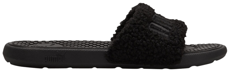 Puma Wmns Cool Cat Sherpa Slide Triple Black