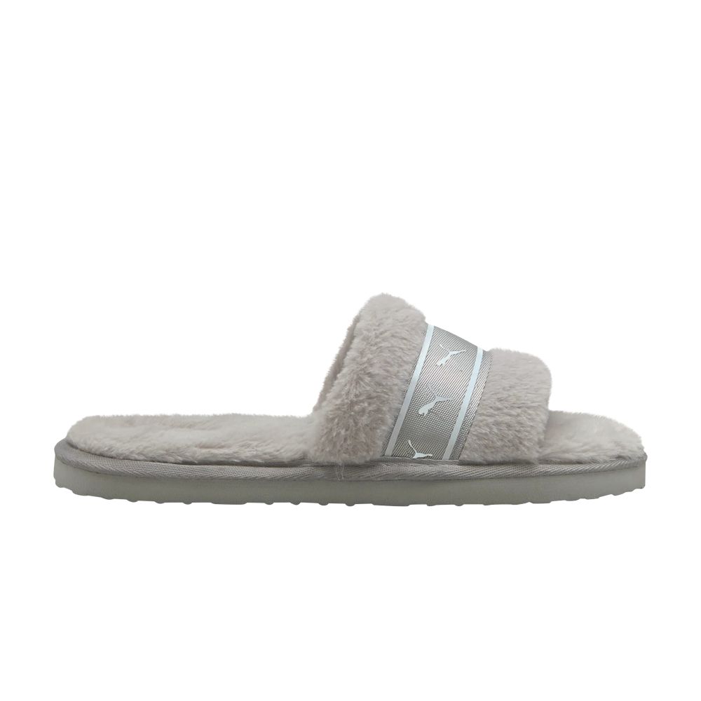 Pre-owned Puma Fluff Remix Slide Jr 'nimbus Cloud' | Grey | Kid's Size 4