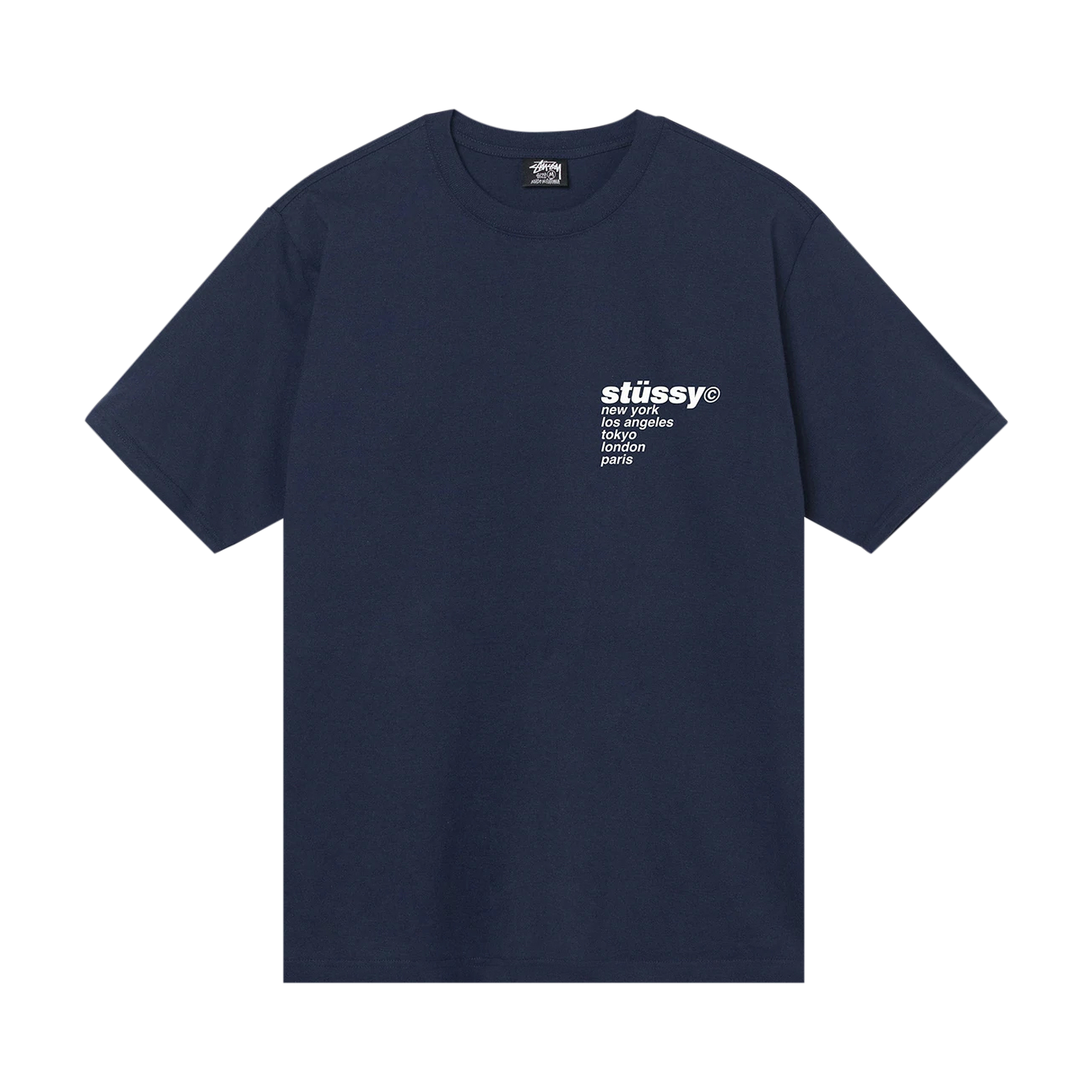 Pre-owned Stussy Strawberry Tee 'navy' In Blue