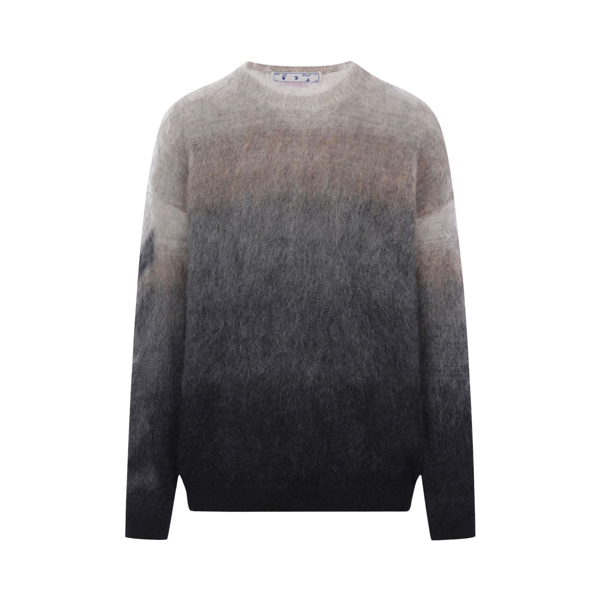 Off-White Diag Brushed Knit Crew 'Dark Sand/Black' | Tan | Men's Size L