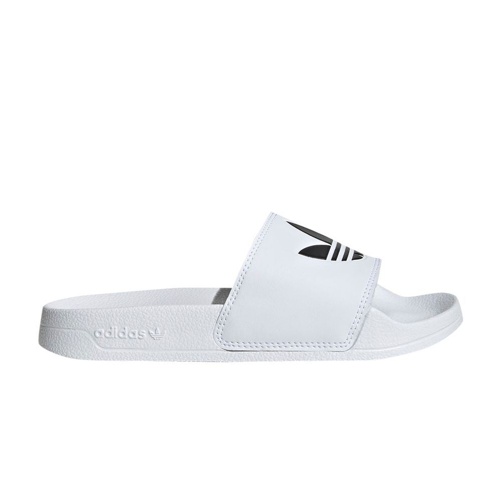 Pre-owned Adidas Originals Adidas Adilette Lite Slide J 'white Black' | Kid's Size 6.5