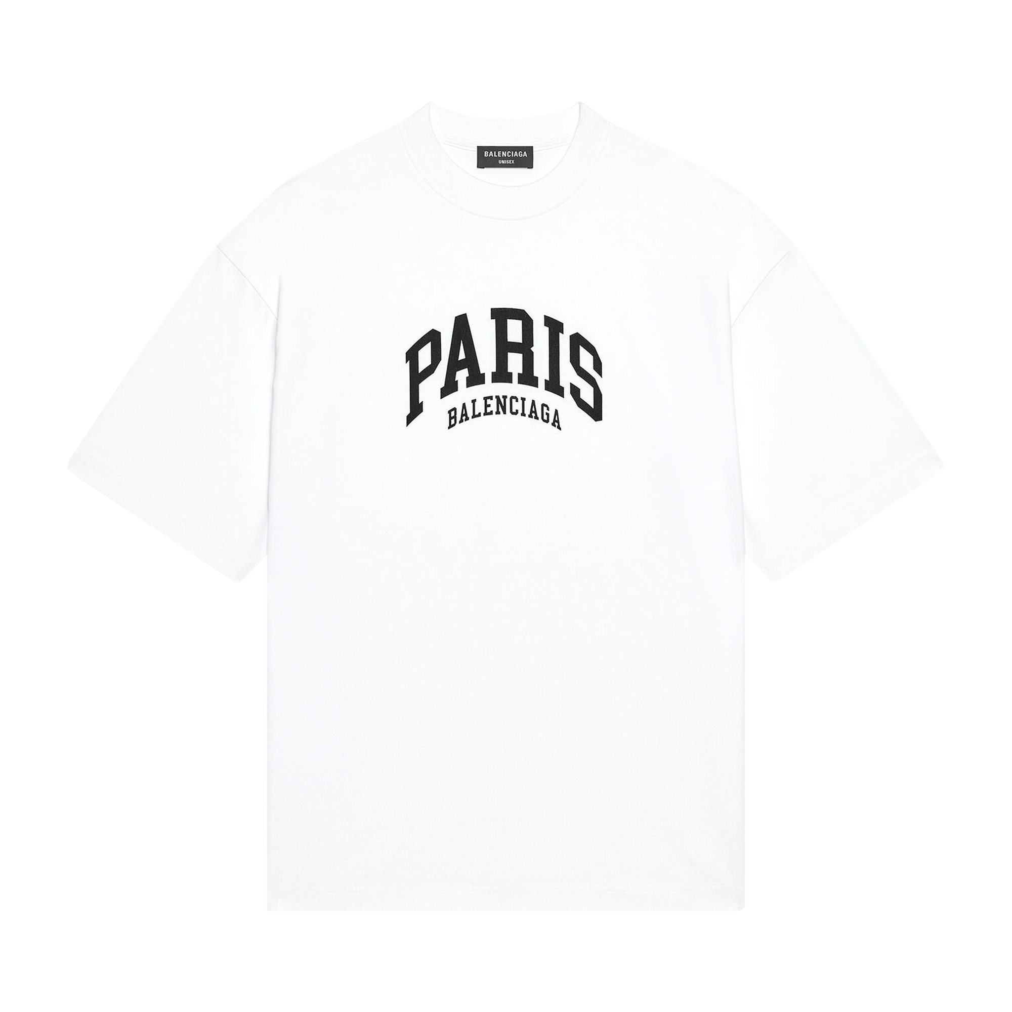 Pre-owned Balenciaga Cities Paris T-shirt Medium Fit 'white'
