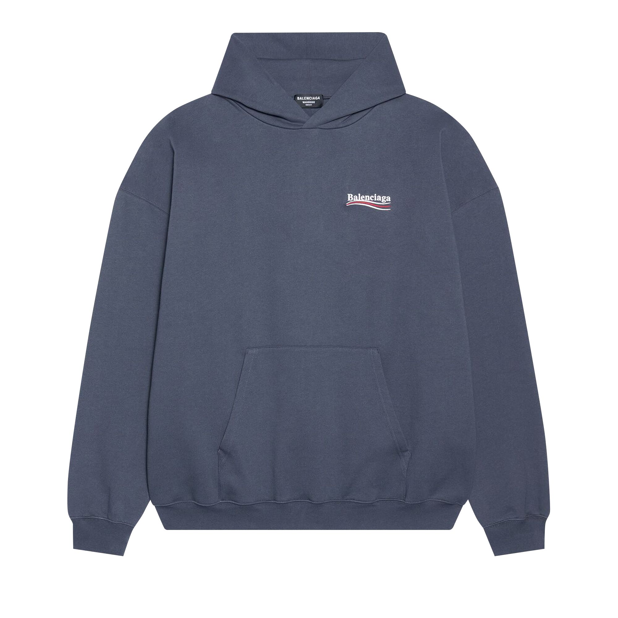 Balenciaga Political Campaign Hoodie Large Fit 'Grey' | Men's Size 2XS