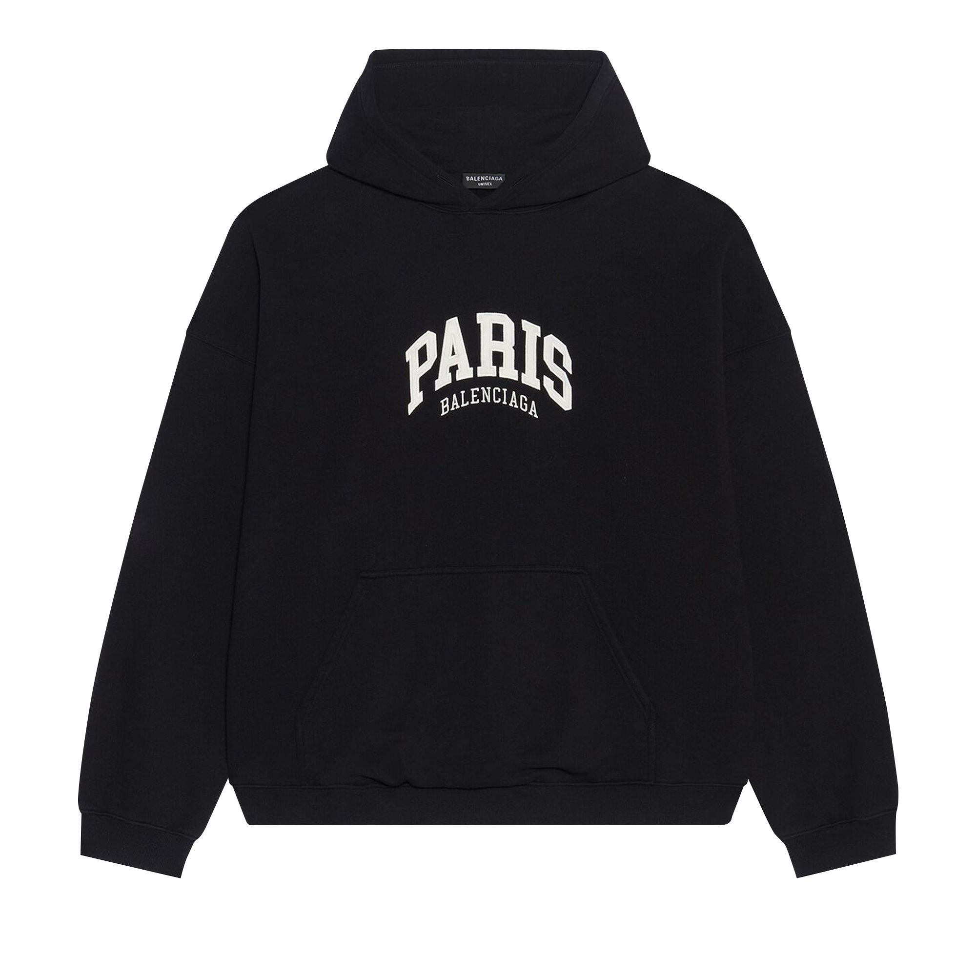 Balenciaga Cities Paris Hoodie Wide Fit 'Black' | Men's Size 1