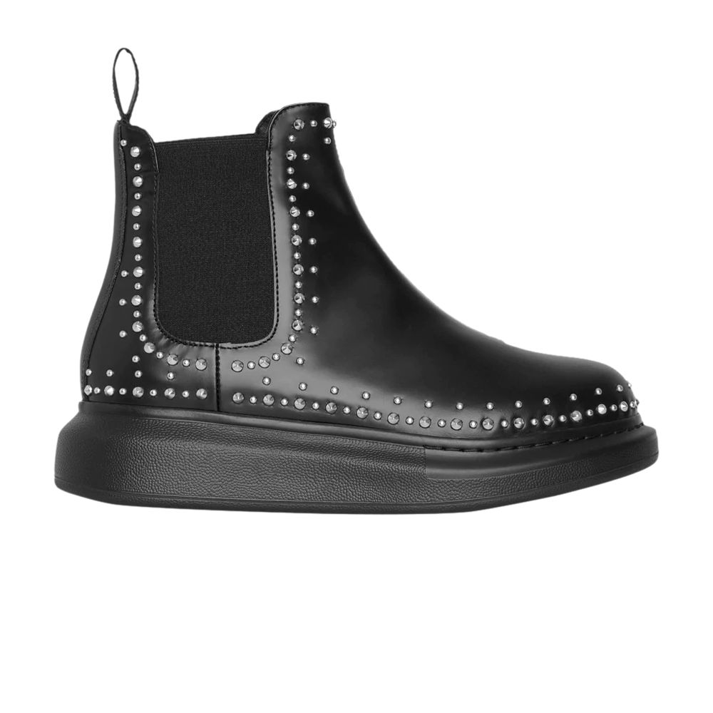 Pre-owned Alexander Mcqueen Hybrid Chelsea Boot 'black Studded' | Men's Size 35