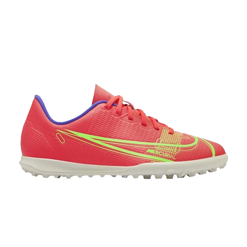 Pre-owned Nike Mercurial Vapor 14 Club Tf Gs 'bright Crimson Indigo Burst' | Red | Kid's Size 4